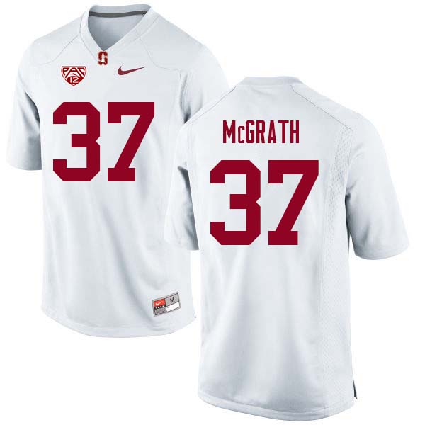 Men Stanford Cardinal #37 Joe McGrath College Football Jerseys Sale-White